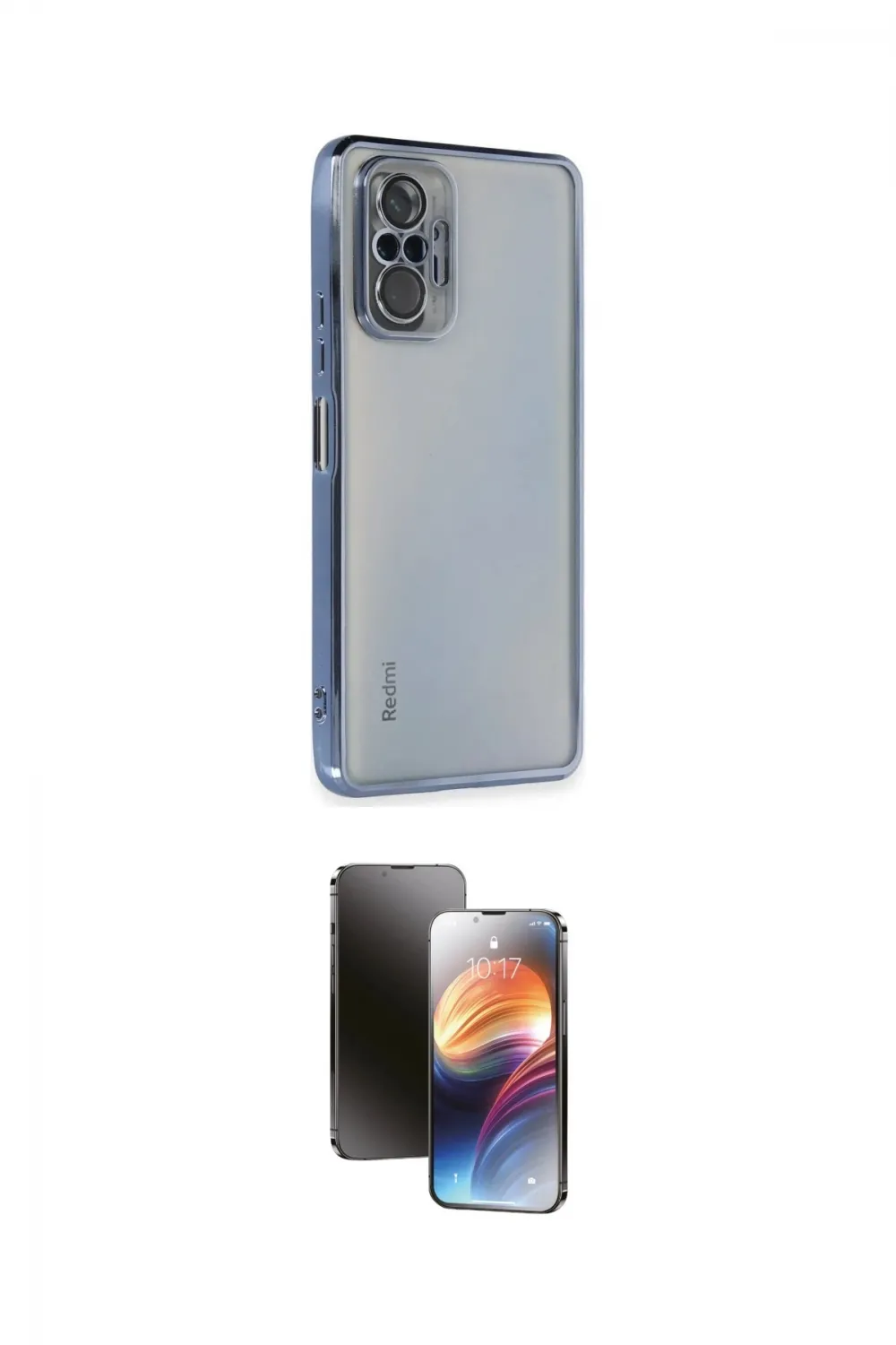 ieg™ Redmi Note 10 Pro Kılıf Vadi Minimal - Siyah 3D Antistatik Mat Seramik Nano Ekran Koruyucu