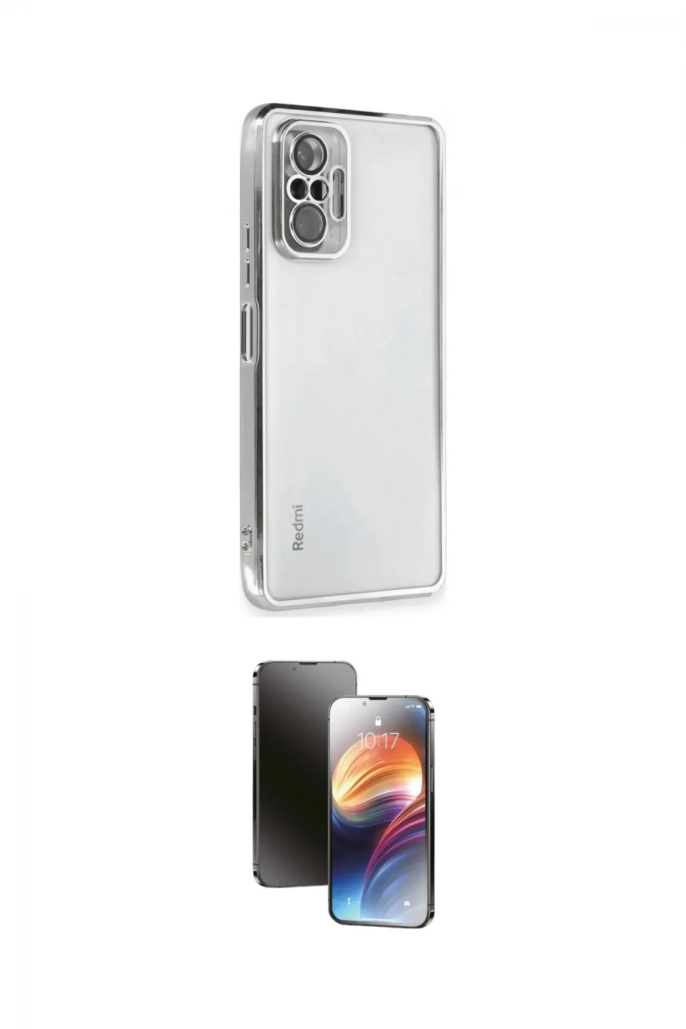 ieg™ Redmi Note 10 Pro Kılıf Vadi Minimal - Siyah 3D Antistatik Mat Seramik Nano Ekran Koruyucu