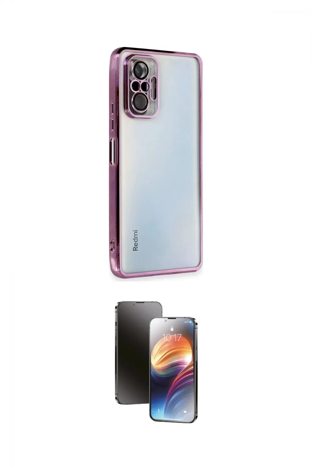 ieg™ Redmi Note 10 Pro Kılıf Vadi Minimal - Siyah 3D Antistatik Mat Seramik Nano Ekran Koruyucu