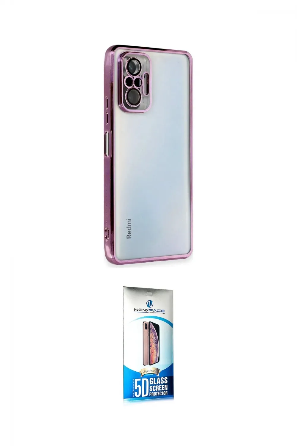 ieg™ Redmi Note 10 Pro Kılıf Vadi Minimal - Siyah 5D Eko Cam Ekran Koruyucu