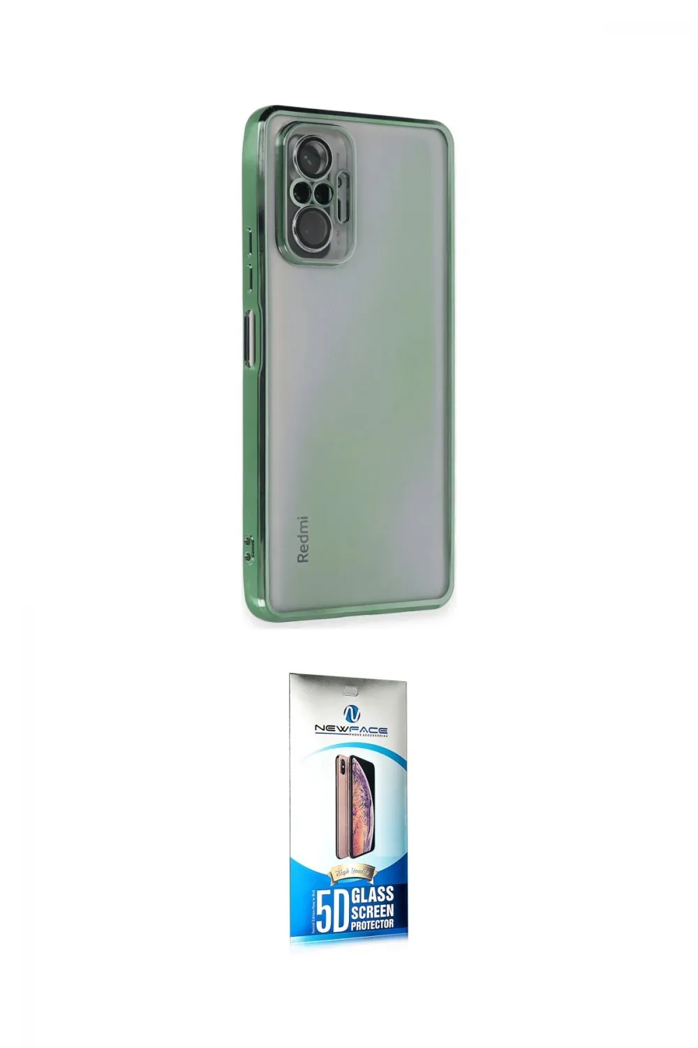 ieg™ Redmi Note 10 Pro Kılıf Vadi Minimal - Siyah 5D Eko Cam Ekran Koruyucu