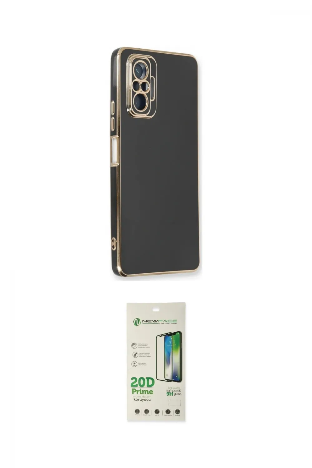 ieg™ Redmi Note 10 Pro Kılıf Yankı Serisi - Siyah 20D Premium Cam Ekran Koruyucu
