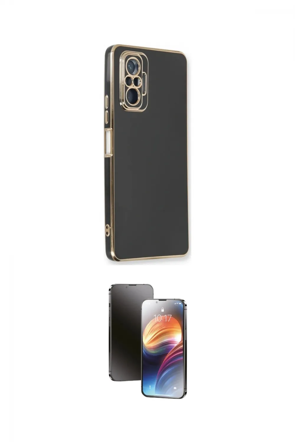 ieg™ Redmi Note 10 Pro Kılıf Yankı Serisi - Siyah 3D Antistatik Mat Seramik Nano Ekran Koruyucu