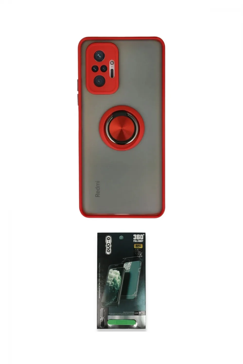 ieg™ Redmi Note 10 Pro Kılıf Yörünge Çizgi - Şeffaf 360 Full Body Arka Koruyucu
