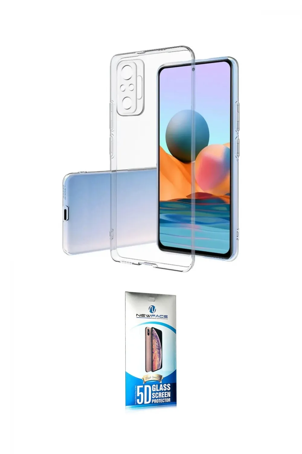 ieg™ Redmi Note 10 Pro Kılıf Zirve Doku - Siyah 5D Eko Cam Ekran Koruyucu