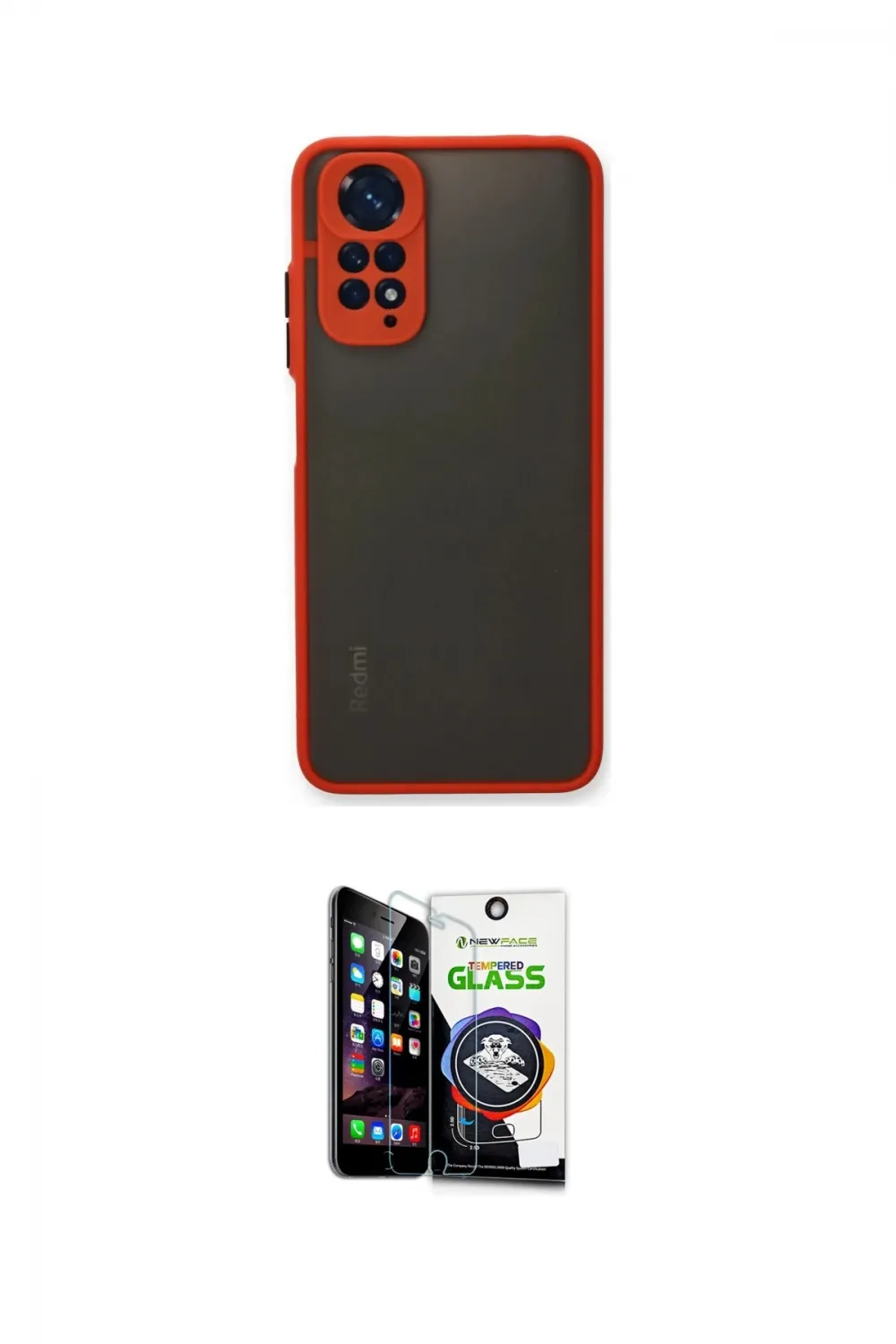 ieg™ Redmi Note 11 Kılıf Ahenk Çizgi Serisi - Şeffaf Temperli Cam Ekran Koruyucu