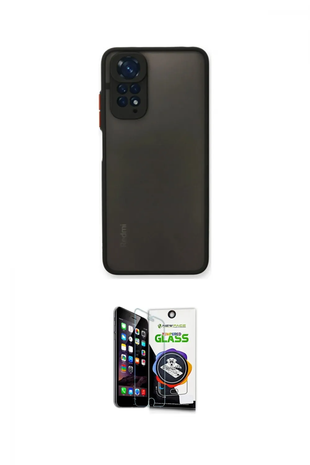 ieg™ Redmi Note 11 Kılıf Ahenk Çizgi Serisi - Şeffaf Temperli Cam Ekran Koruyucu