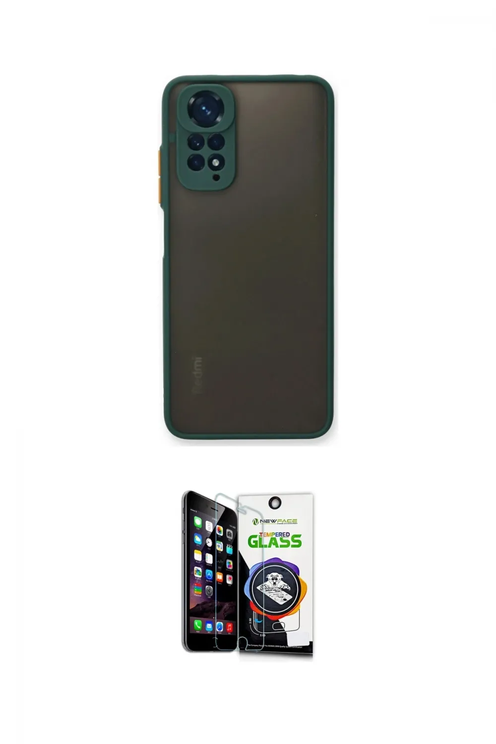 ieg™ Redmi Note 11 Kılıf Ahenk Çizgi Serisi - Şeffaf Temperli Cam Ekran Koruyucu