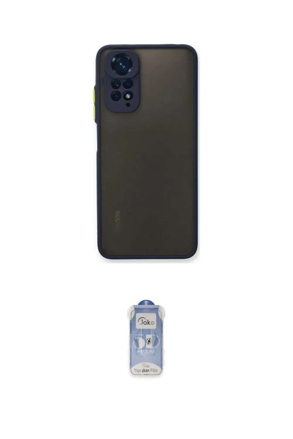 ieg™ Redmi Note 11 Kılıf Ahenk Çizgi Serisi - Siyah Joko Magic 5D Cam