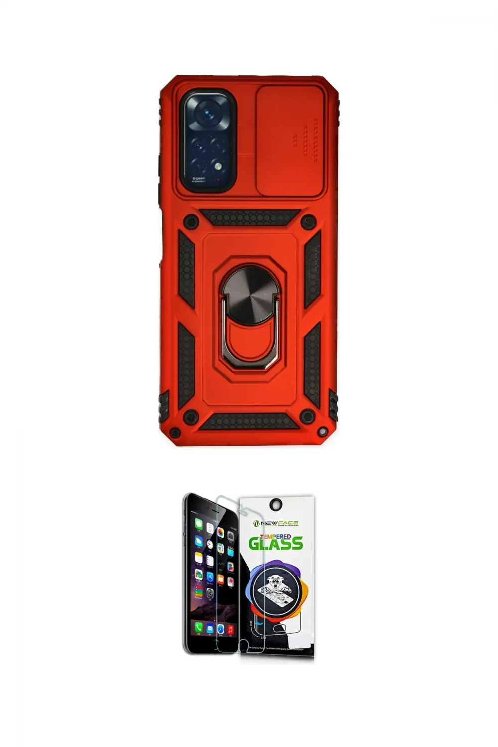 ieg™ Redmi Note 11 Kılıf Ahenk Klasik - Şeffaf Temperli Cam Ekran Koruyucu