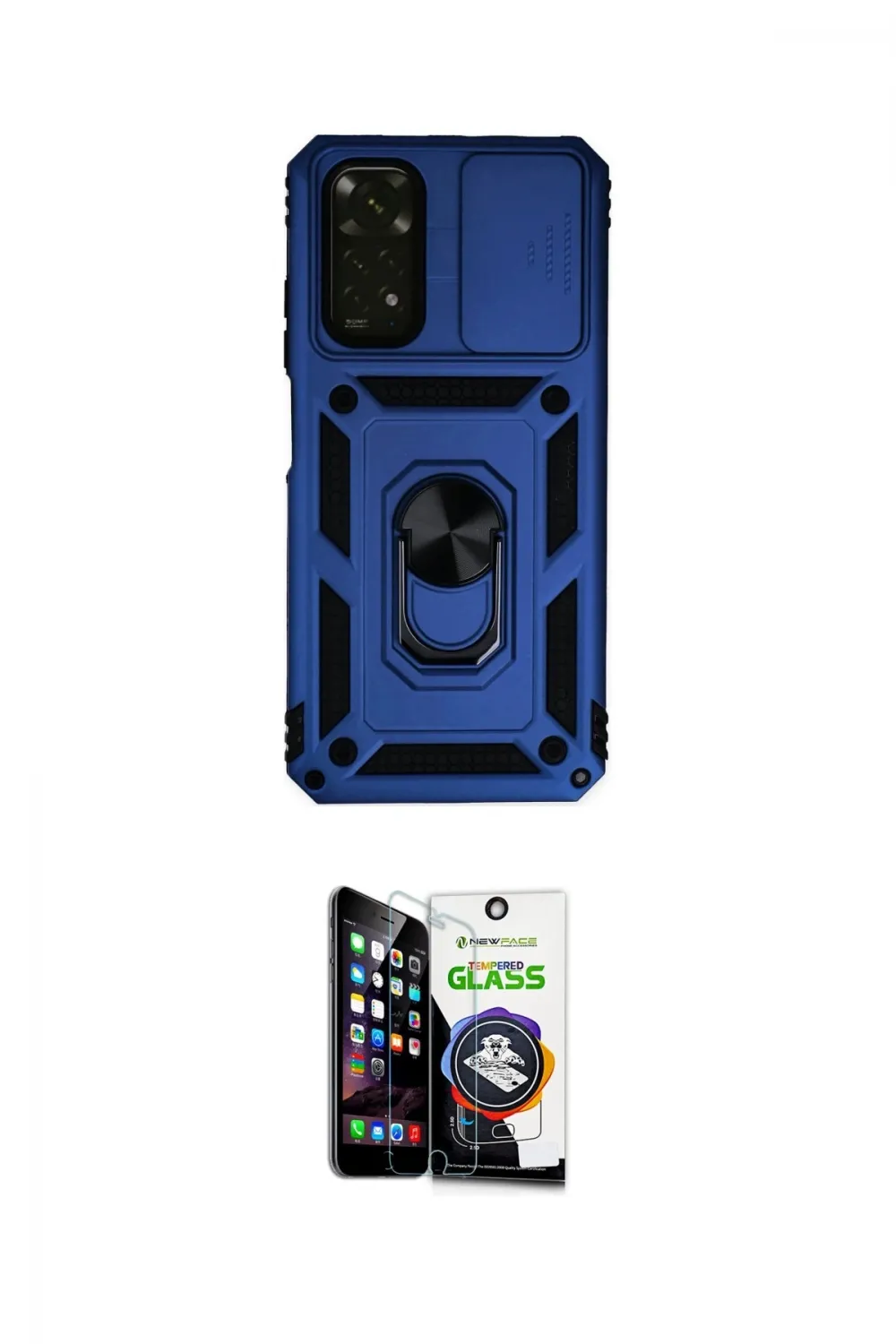 ieg™ Redmi Note 11 Kılıf Ahenk Klasik - Şeffaf Temperli Cam Ekran Koruyucu