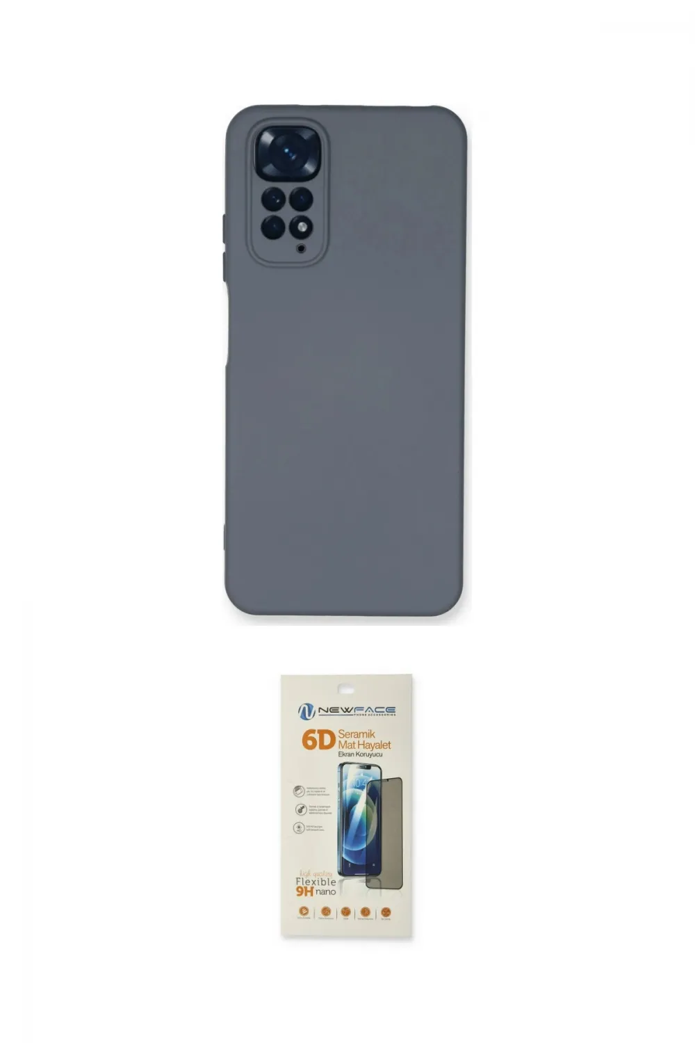 ieg™ Redmi Note 11 Kılıf Ahenk Serisi - Siyah 6D Mat Seramik Hayalet Nano Ekran Koruyucu