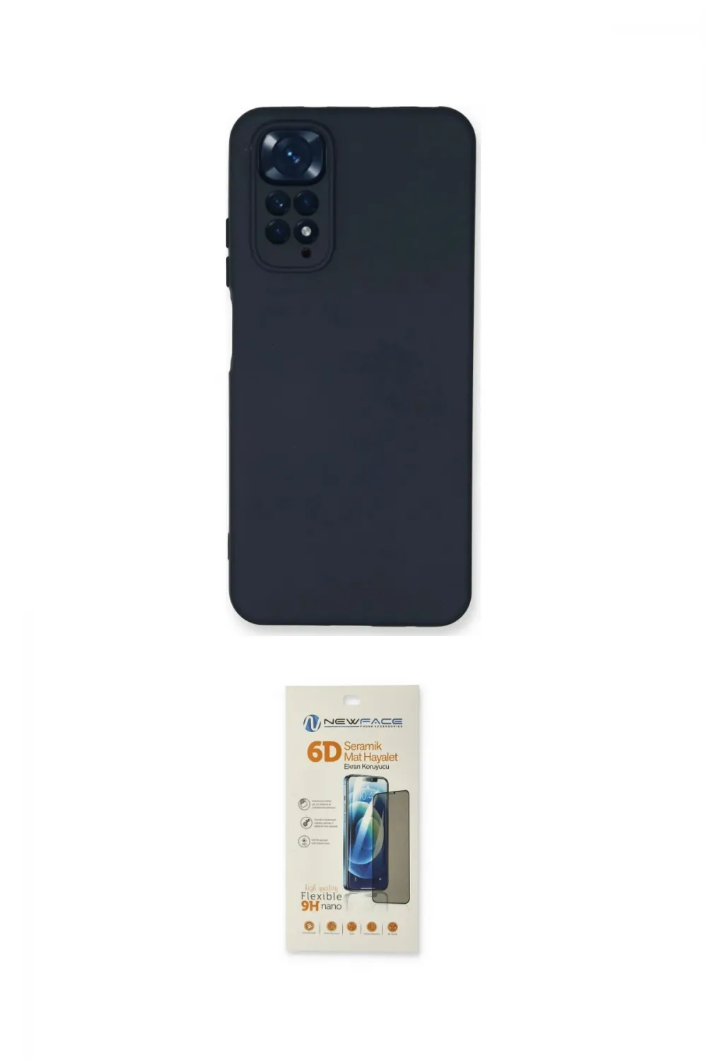 ieg™ Redmi Note 11 Kılıf Ahenk Serisi - Siyah 6D Mat Seramik Hayalet Nano Ekran Koruyucu