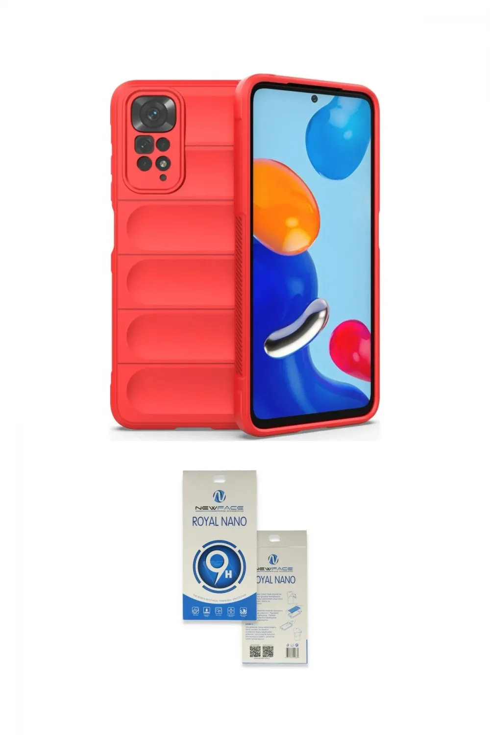 ieg™ Redmi Note 11 Kılıf Atlas Koleksiyonu - Şeffaf Royal Nano Ekran Koruyucu