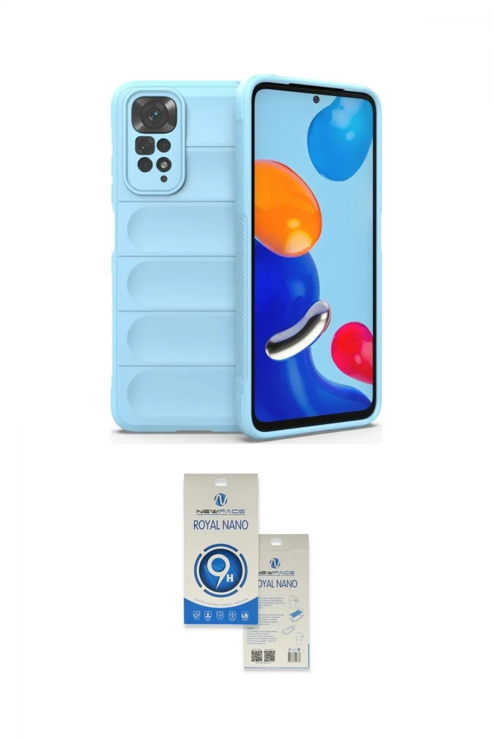 ieg™ Redmi Note 11 Kılıf Atlas Koleksiyonu - Şeffaf Royal Nano Ekran Koruyucu