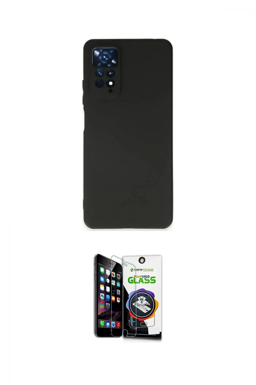 ieg™ Redmi Note 11 Kılıf Kozmos Yansıma Özel Seri - Şeffaf Temperli Cam Ekran Koruyucu
