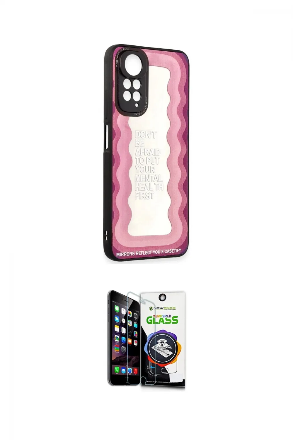 ieg™ Redmi Note 11 Kılıf Odak Klasik Serisi - Şeffaf Temperli Cam Ekran Koruyucu