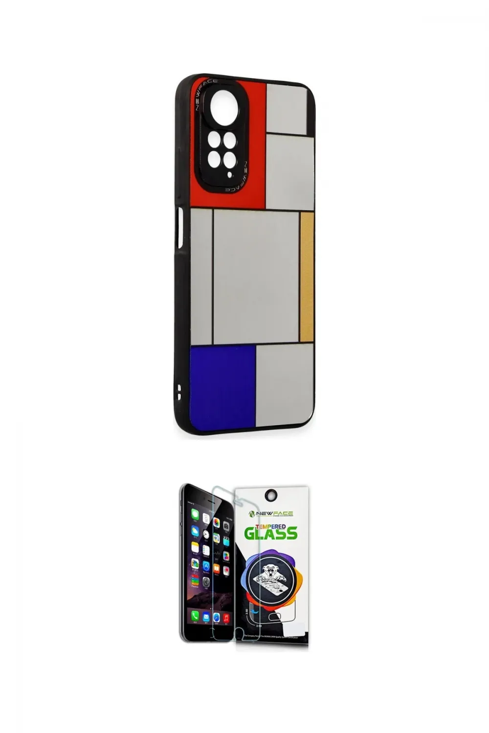 ieg™ Redmi Note 11 Kılıf Odak Klasik Serisi - Şeffaf Temperli Cam Ekran Koruyucu