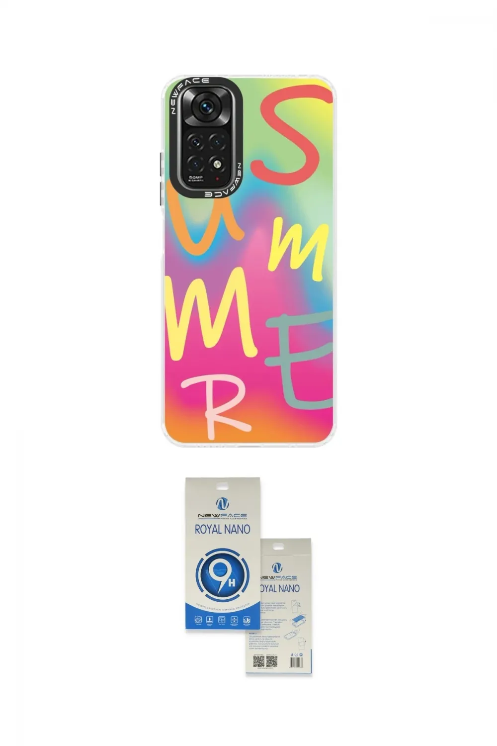 ieg™ Redmi Note 11 Kılıf Siluet Çizgi Koleksiyonu - Şeffaf Royal Nano Ekran Koruyucu
