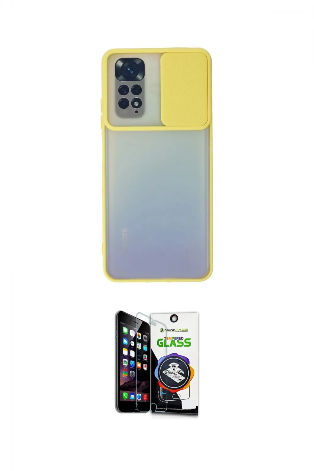ieg™ Redmi Note 11 Kılıf Vadi Çizgi - Şeffaf Temperli Cam Ekran Koruyucu