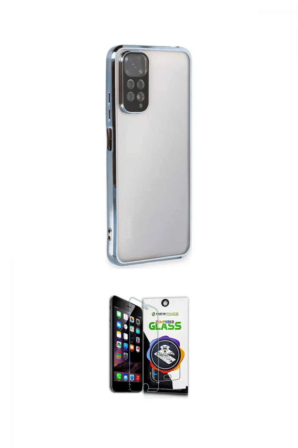 ieg™ Redmi Note 11 Kılıf Vadi Minimal - Şeffaf Temperli Cam Ekran Koruyucu
