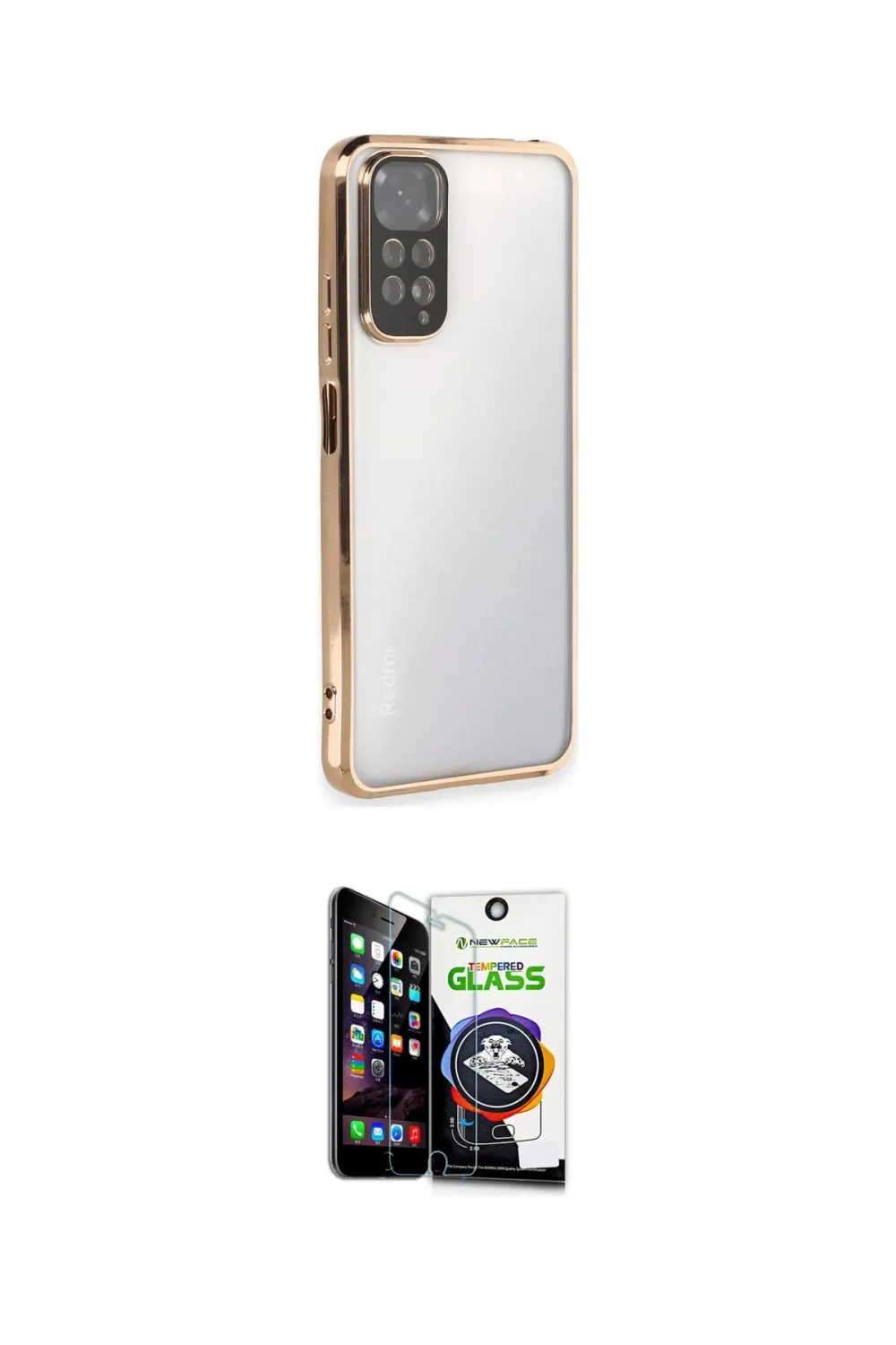 ieg™ Redmi Note 11 Kılıf Vadi Minimal - Şeffaf Temperli Cam Ekran Koruyucu