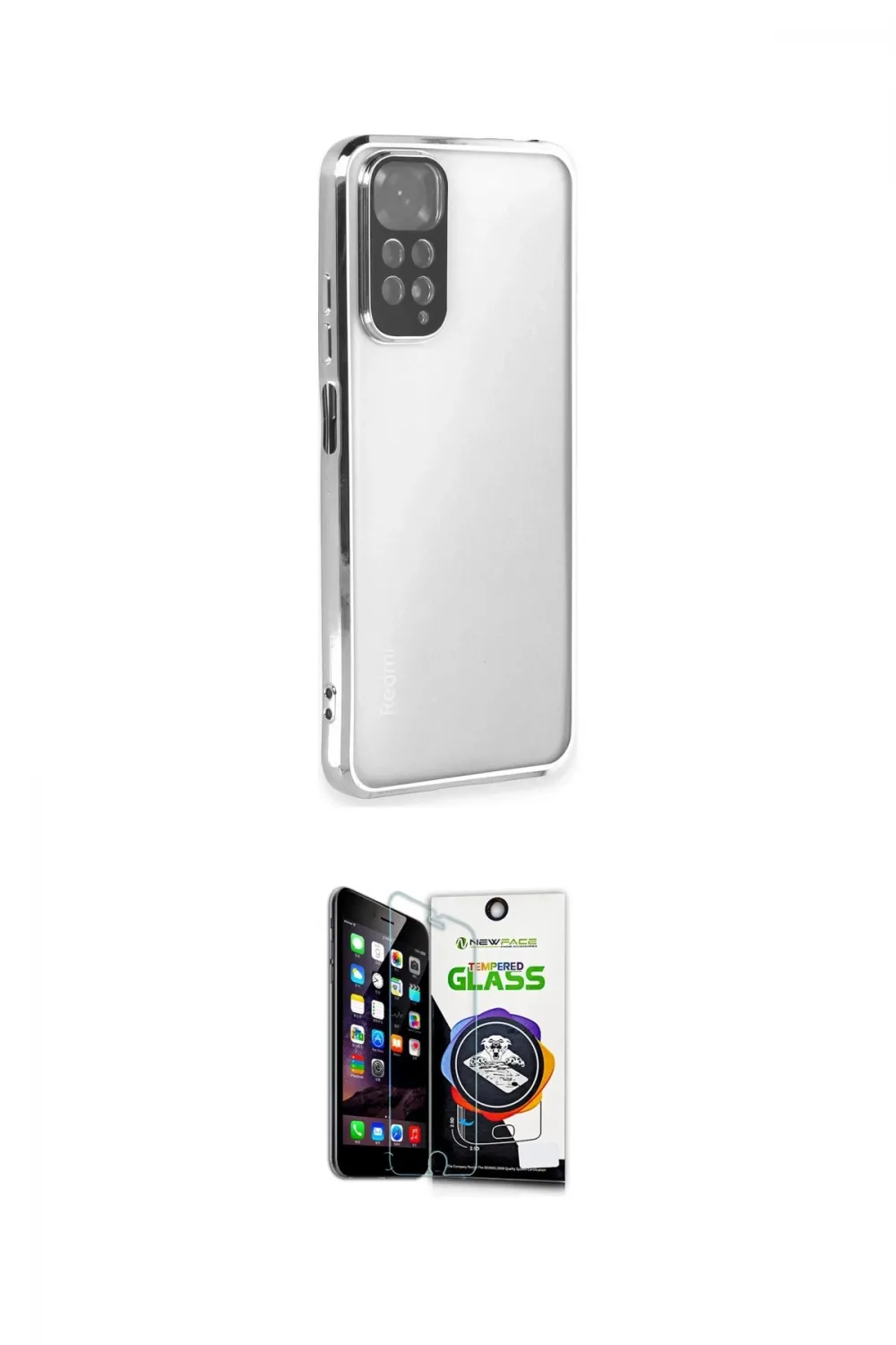 ieg™ Redmi Note 11 Kılıf Vadi Minimal - Şeffaf Temperli Cam Ekran Koruyucu