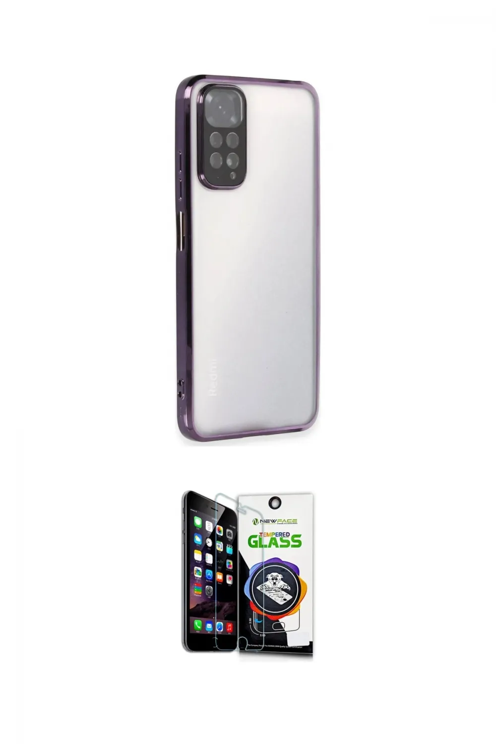 ieg™ Redmi Note 11 Kılıf Vadi Minimal - Şeffaf Temperli Cam Ekran Koruyucu