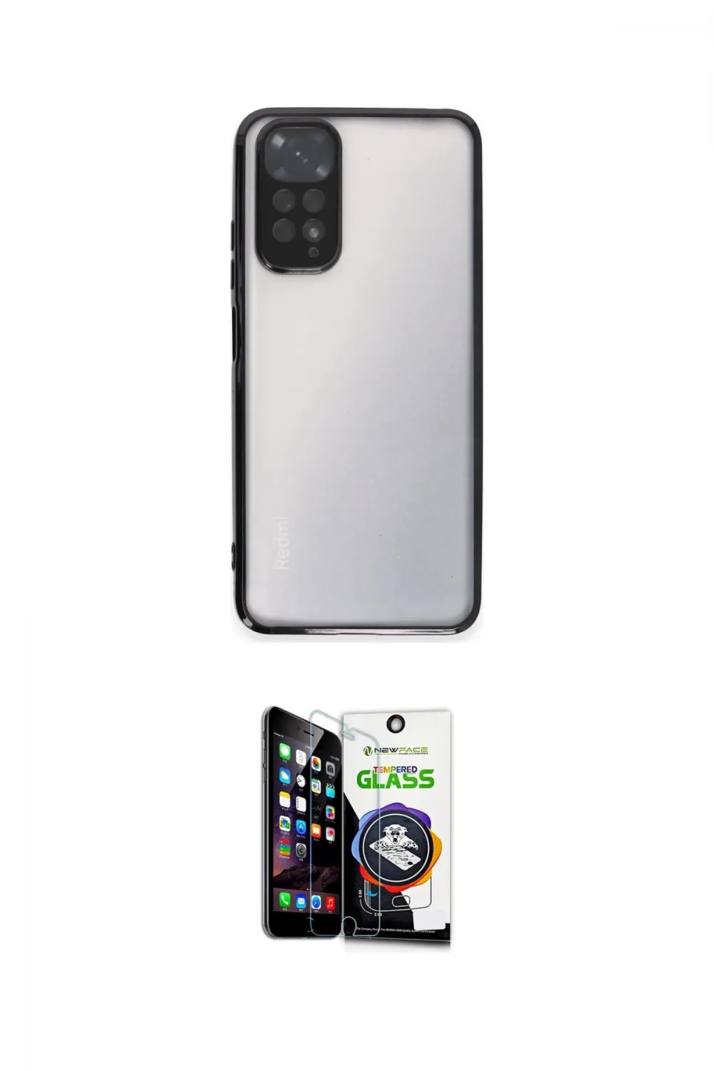 ieg™ Redmi Note 11 Kılıf Vadi Minimal - Şeffaf Temperli Cam Ekran Koruyucu