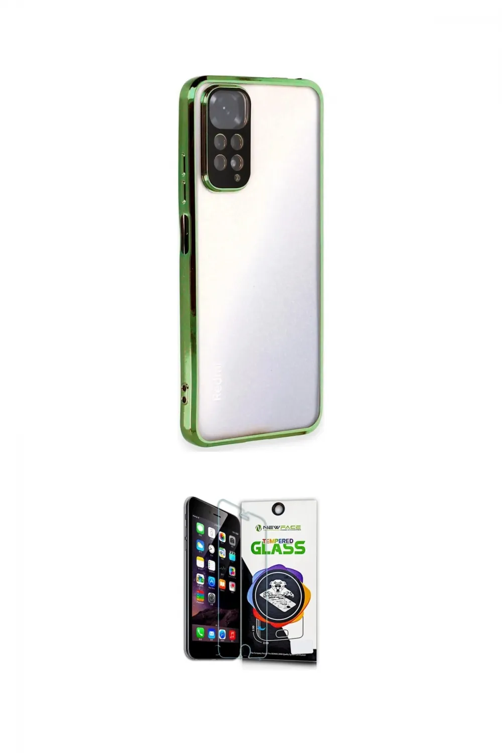 ieg™ Redmi Note 11 Kılıf Vadi Minimal - Şeffaf Temperli Cam Ekran Koruyucu