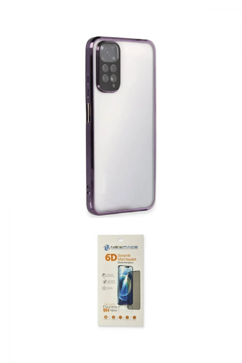 ieg™ Redmi Note 11 Kılıf Vadi Minimal - Siyah 6D Mat Seramik Hayalet Nano Ekran Koruyucu