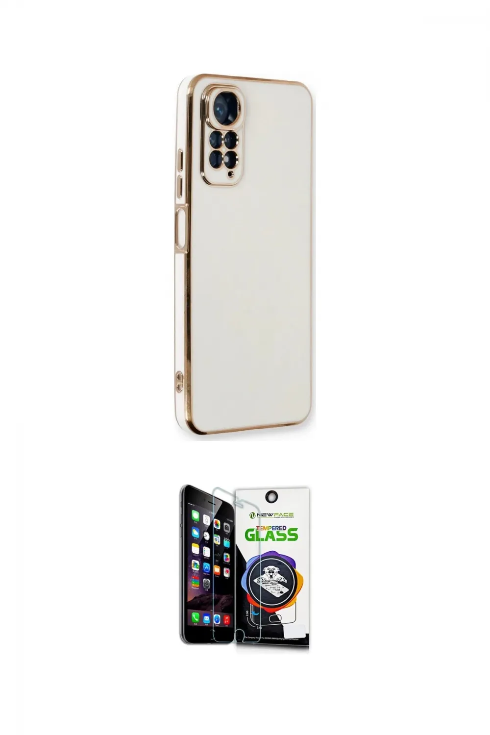 ieg™ Redmi Note 11 Kılıf Yankı Serisi - Şeffaf Temperli Cam Ekran Koruyucu