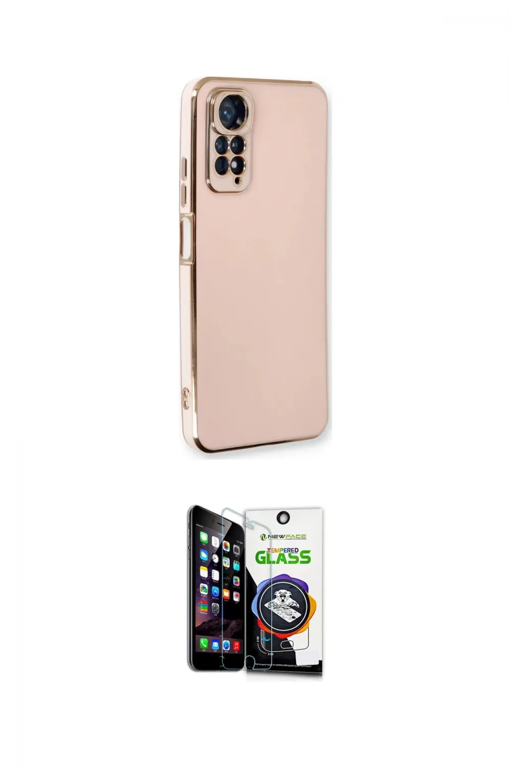ieg™ Redmi Note 11 Kılıf Yankı Serisi - Şeffaf Temperli Cam Ekran Koruyucu