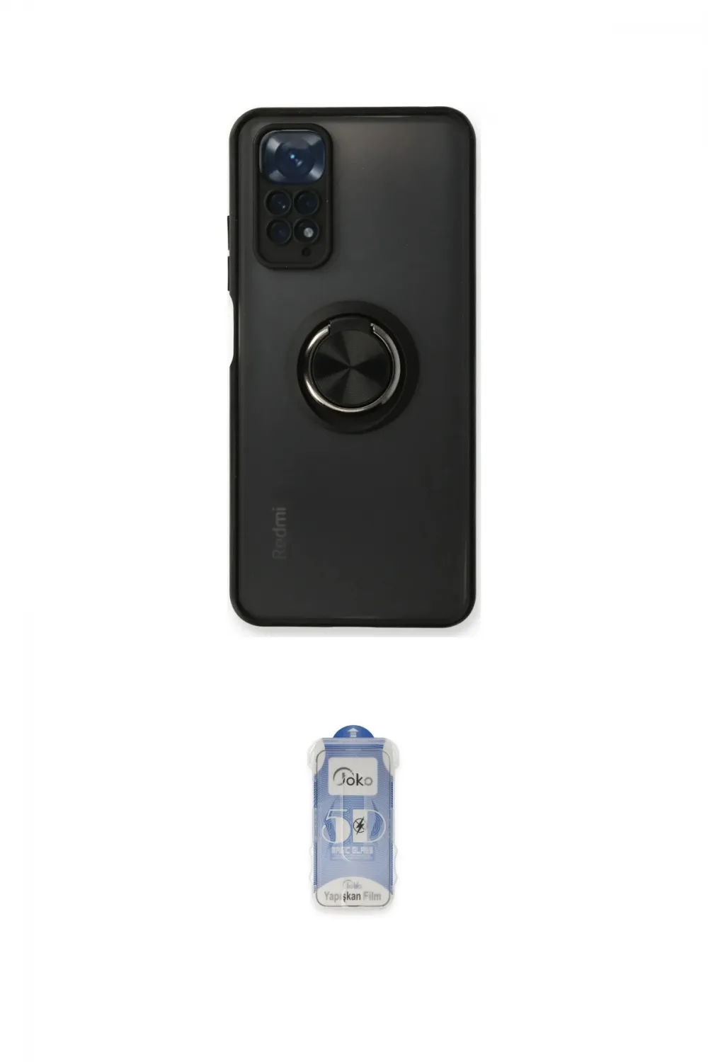 ieg™ Redmi Note 11 Kılıf Yörünge Çizgi - Siyah Joko Magic 5D Cam
