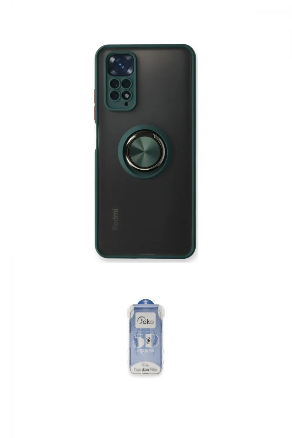 ieg™ Redmi Note 11 Kılıf Yörünge Çizgi - Siyah Joko Magic 5D Cam