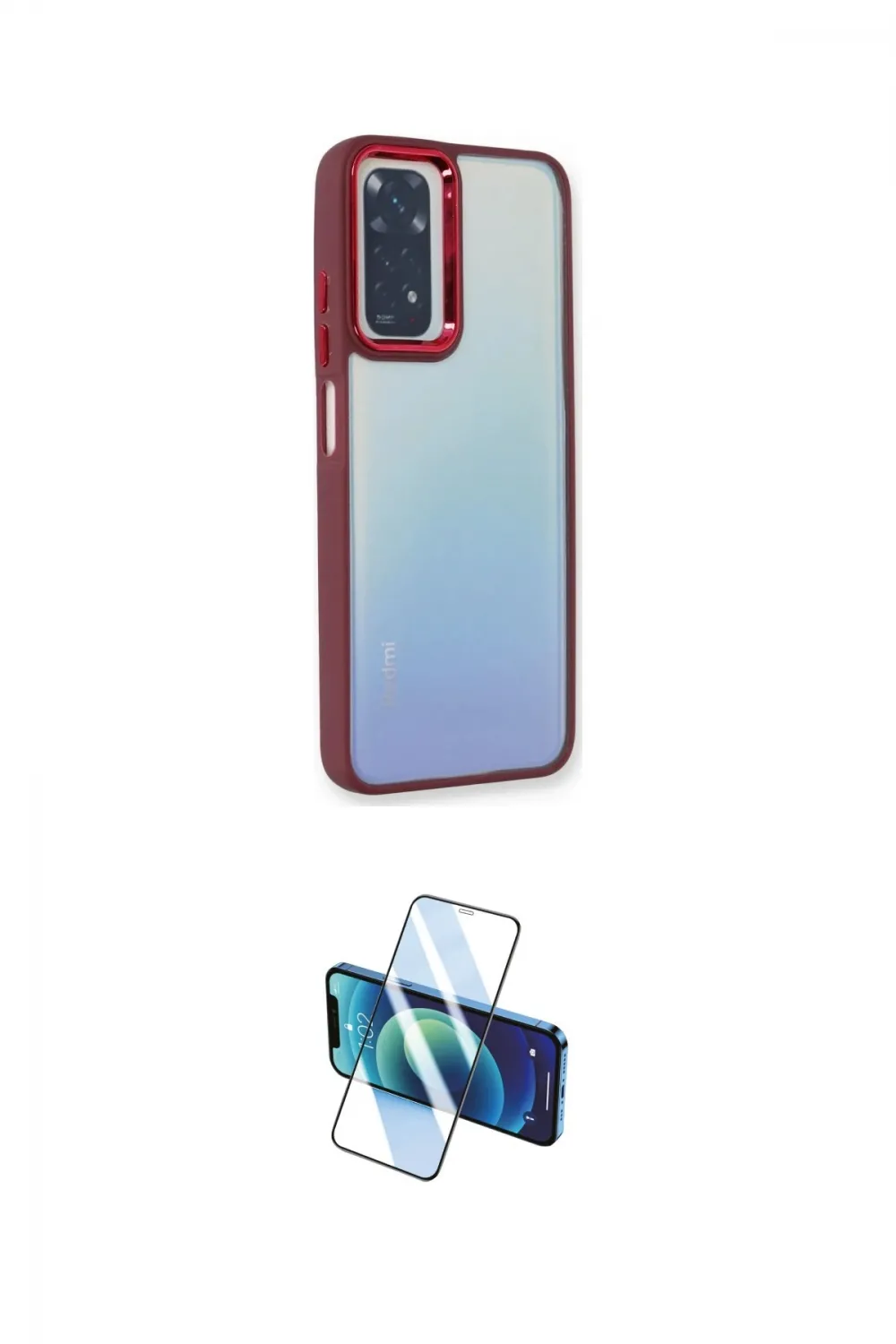 ieg™ Redmi Note 11 Pro Kılıf Eksen Doku Prime - Siyah 3D Antistatik Cam Ekran Koruyucu