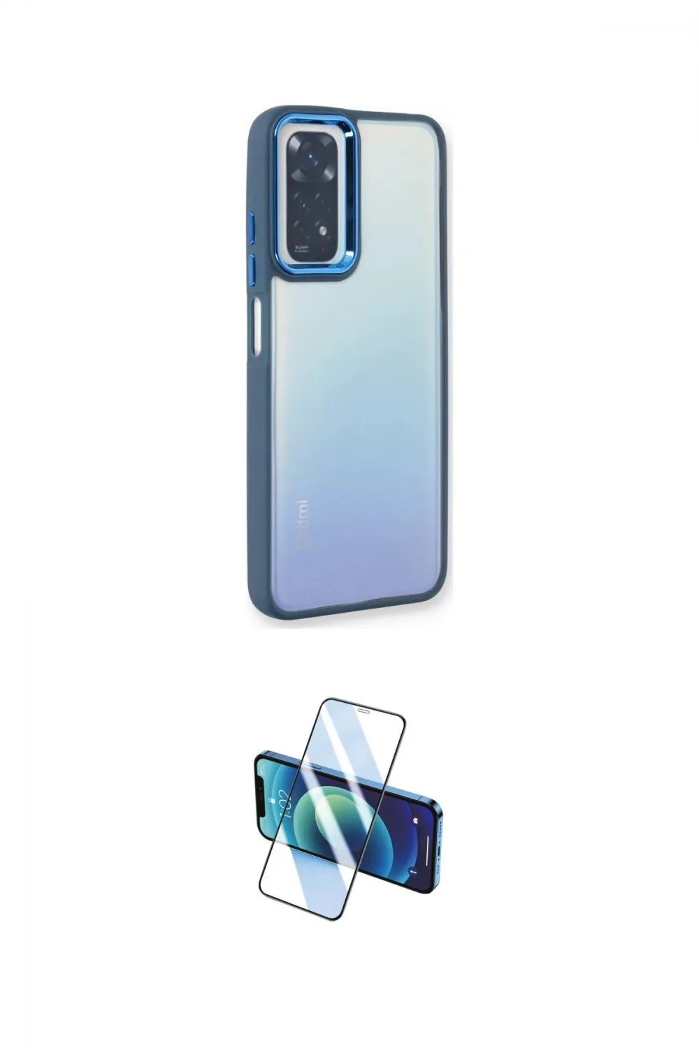 ieg™ Redmi Note 11 Pro Kılıf Eksen Doku Prime - Siyah 3D Antistatik Cam Ekran Koruyucu