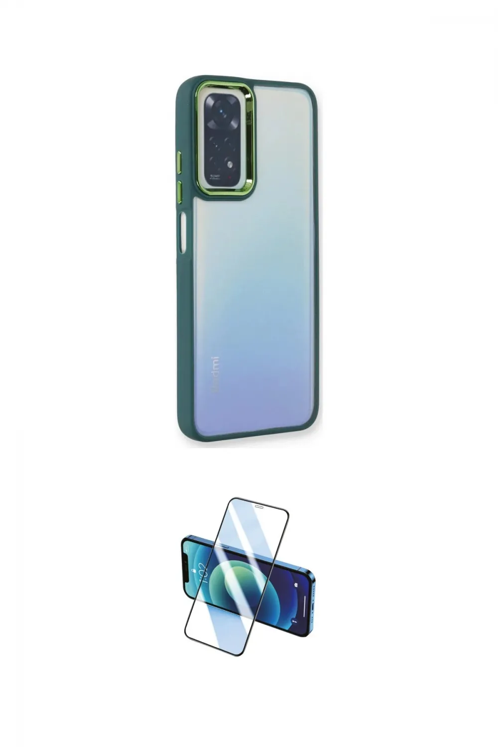 ieg™ Redmi Note 11 Pro Kılıf Eksen Doku Prime - Siyah 3D Antistatik Seramik Nano Ekran Koruyucu
