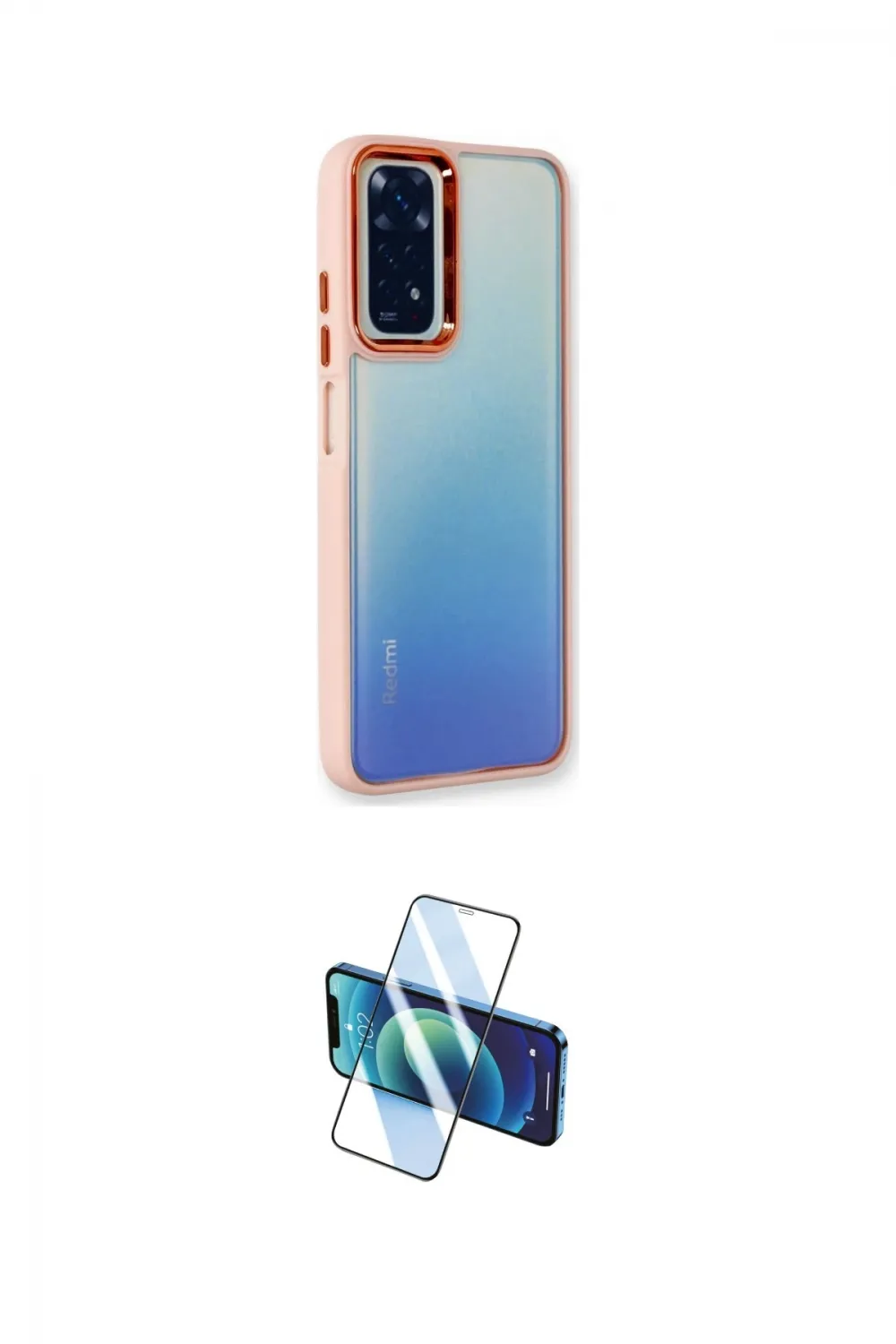 ieg™ Redmi Note 11 Pro Kılıf Eksen Doku Prime - Siyah 3D Antistatik Seramik Nano Ekran Koruyucu