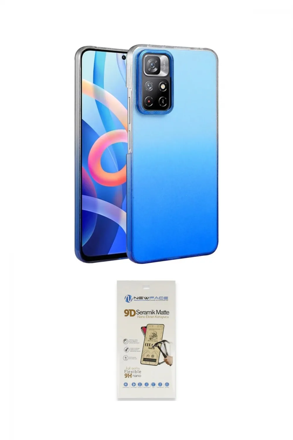 ieg™ Redmi Note 11 Pro Kılıf Kıvılcım Minimal Özel Seri - Siyah Mat Seramik Nano Ekran Koruyucu