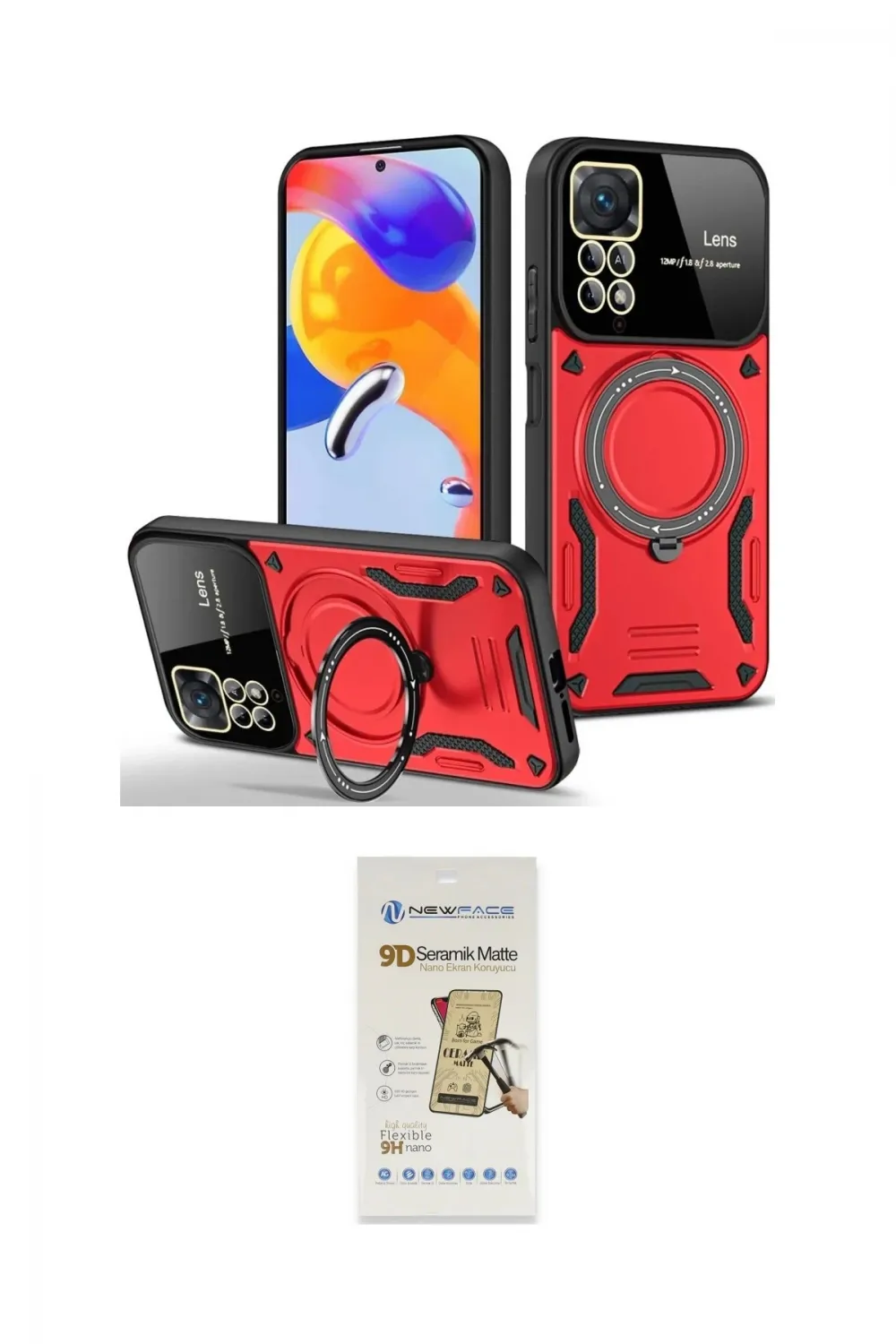 ieg™ Redmi Note 11 Pro Kılıf Kıvılcım Modern Serisi - Siyah Mat Seramik Nano Ekran Koruyucu