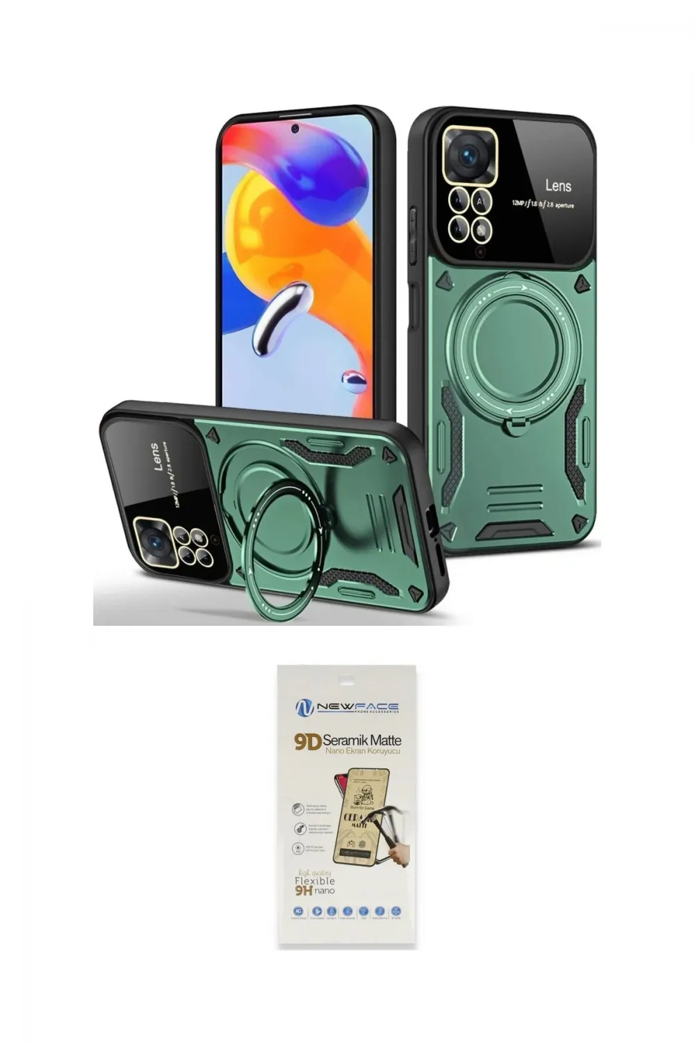 ieg™ Redmi Note 11 Pro Kılıf Kıvılcım Modern Serisi - Siyah Mat Seramik Nano Ekran Koruyucu