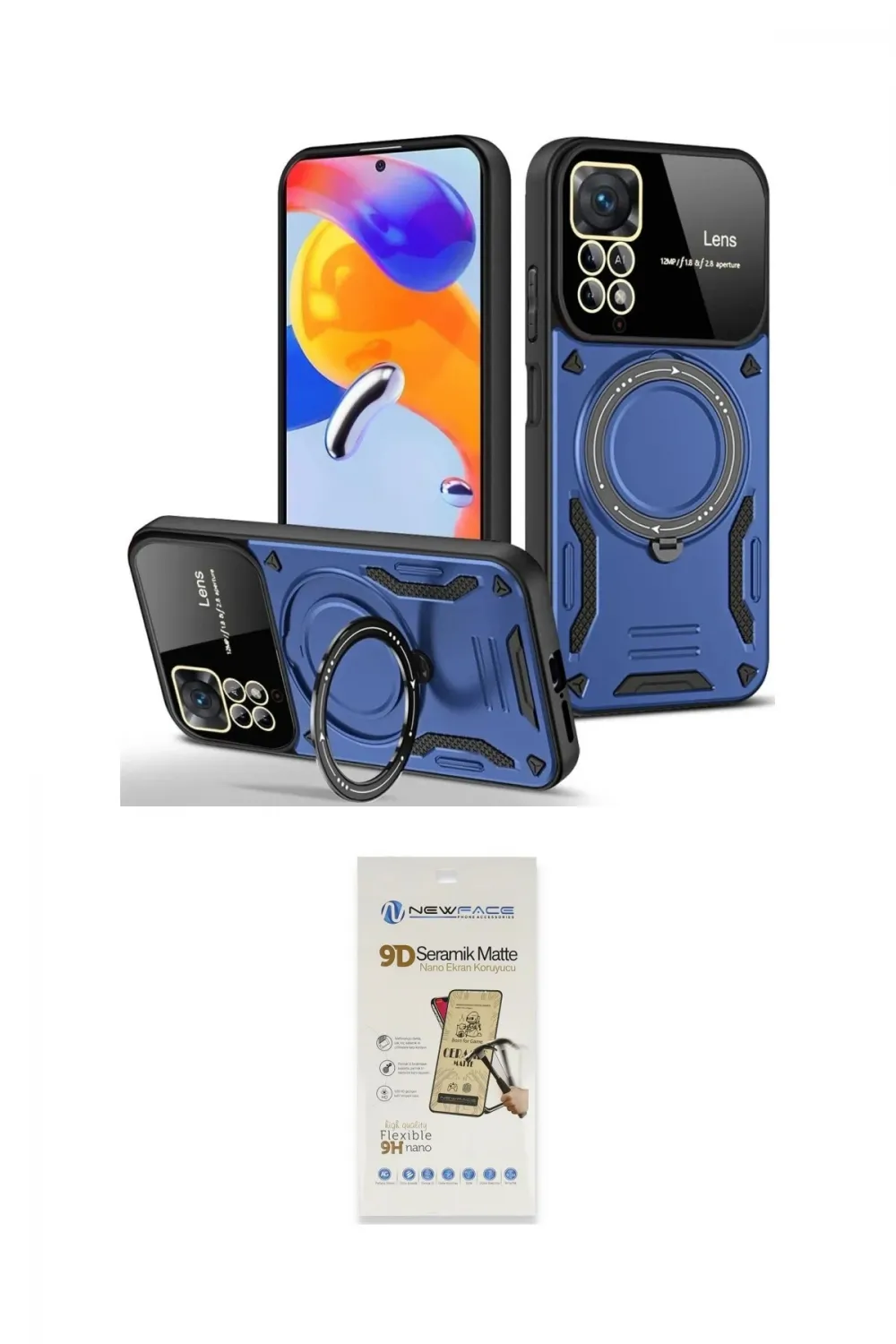 ieg™ Redmi Note 11 Pro Kılıf Kıvılcım Modern Serisi - Siyah Mat Seramik Nano Ekran Koruyucu