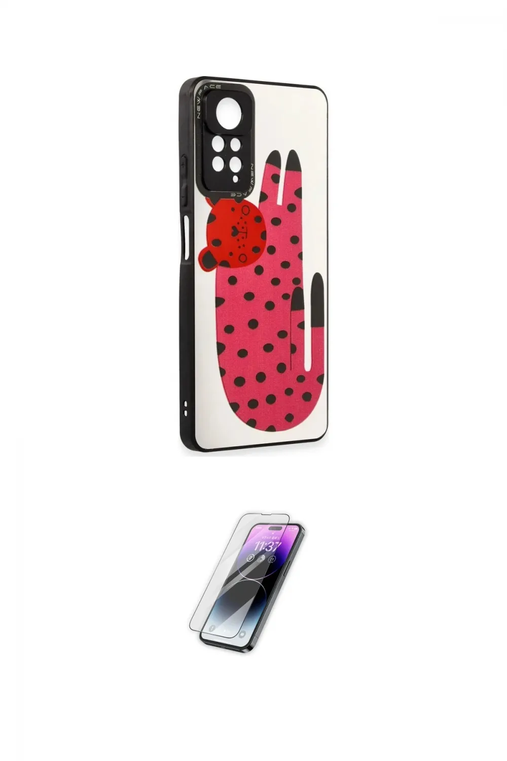 ieg™ Redmi Note 11 Pro Kılıf Odak Klasik Serisi - Şeffaf Pasifik Cam Ekran Koruyucu