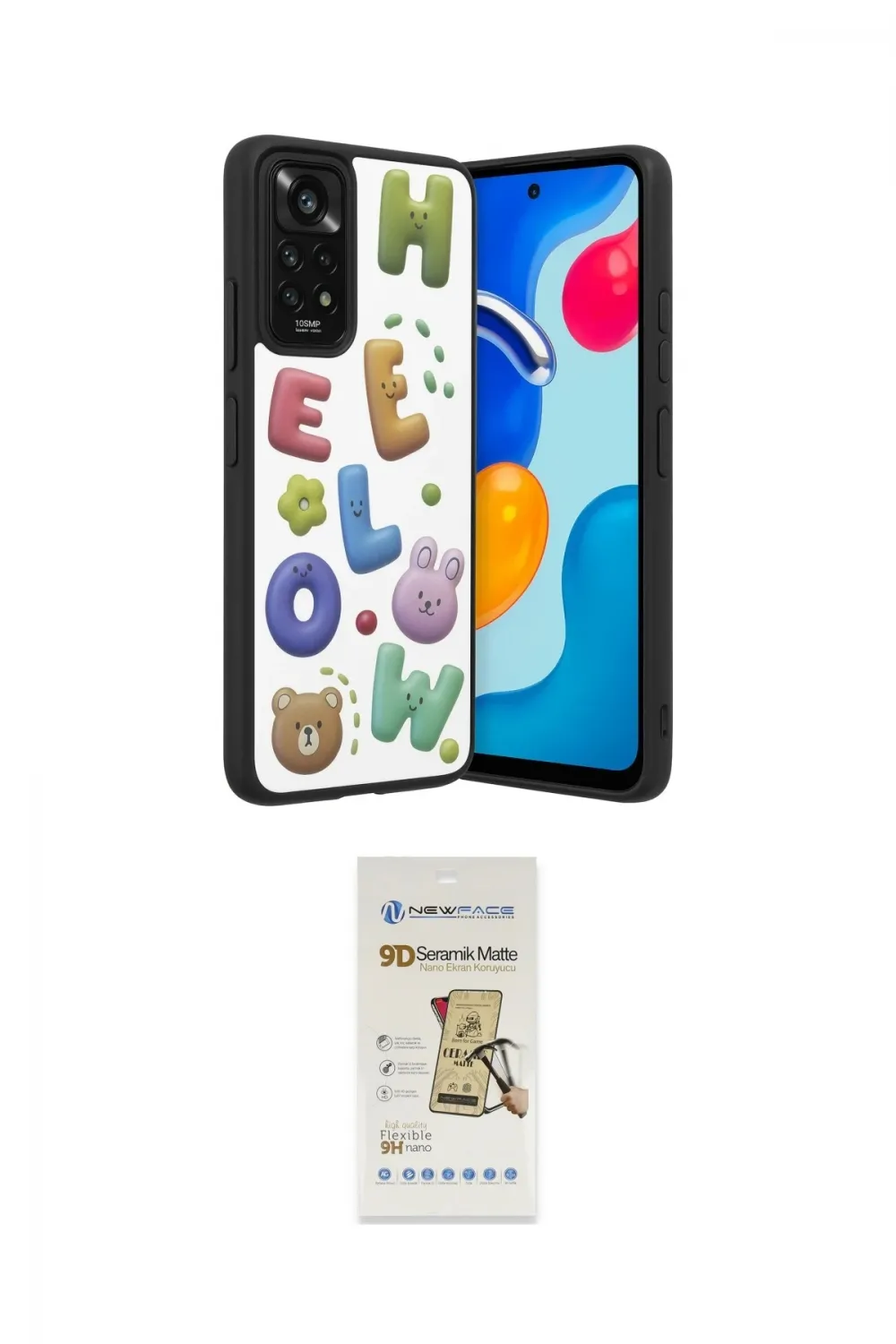 ieg™ Redmi Note 11 Pro Kılıf Odak Klasik Serisi - Siyah Mat Seramik Nano Ekran Koruyucu