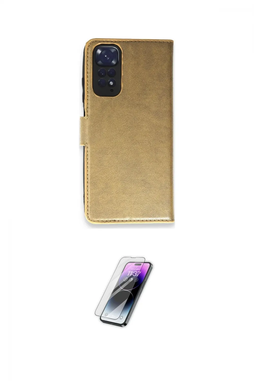 ieg™ Redmi Note 11 Pro Kılıf Siluet Işık Serisi - Şeffaf Pasifik Cam Ekran Koruyucu