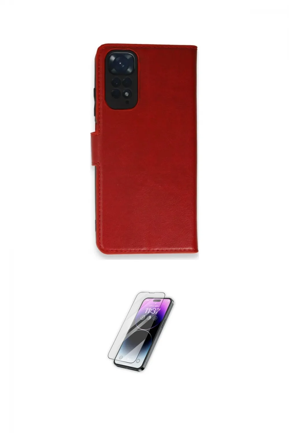 ieg™ Redmi Note 11 Pro Kılıf Siluet Işık Serisi - Şeffaf Pasifik Cam Ekran Koruyucu
