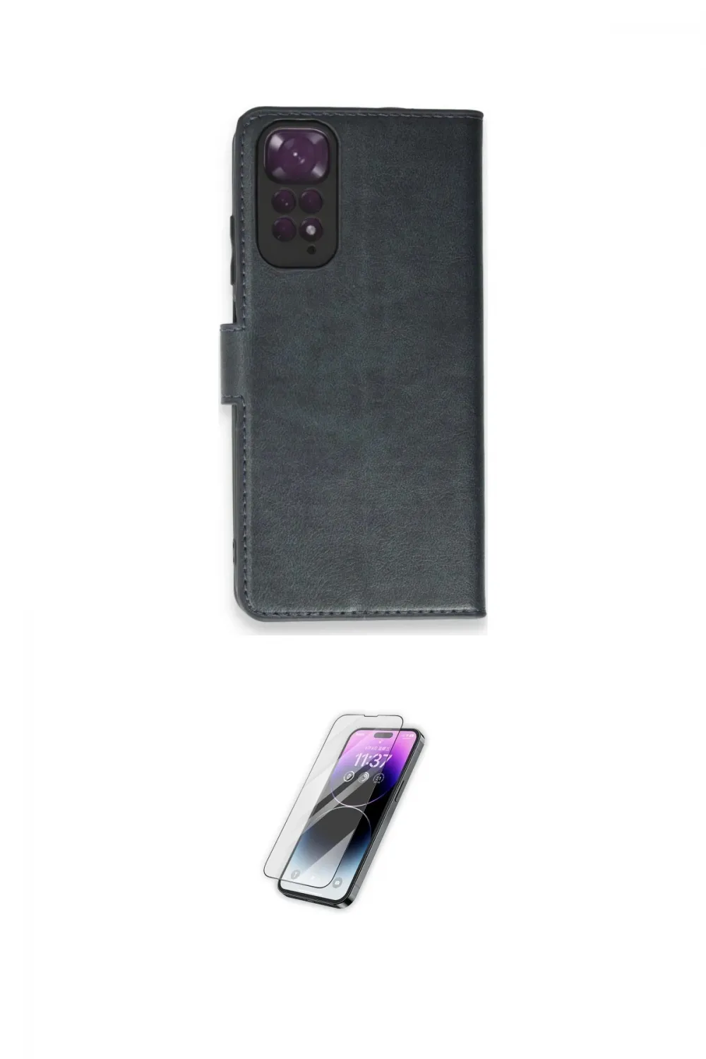 ieg™ Redmi Note 11 Pro Kılıf Siluet Işık Serisi - Şeffaf Pasifik Cam Ekran Koruyucu