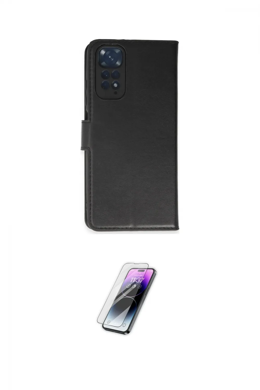 ieg™ Redmi Note 11 Pro Kılıf Siluet Işık Serisi - Şeffaf Pasifik Cam Ekran Koruyucu