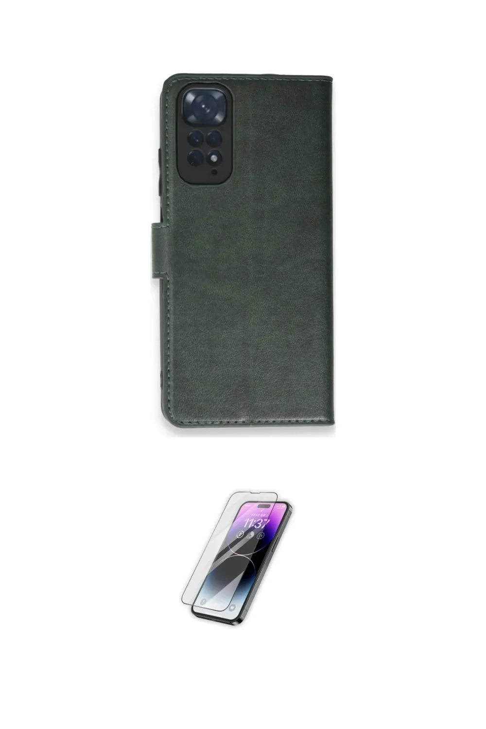 ieg™ Redmi Note 11 Pro Kılıf Siluet Işık Serisi - Şeffaf Pasifik Cam Ekran Koruyucu